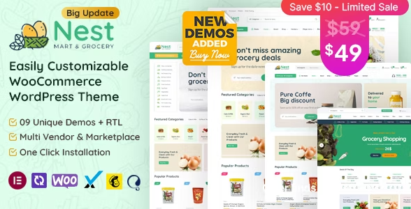 Nest – Grocery Store WooCommerce WordPress Theme