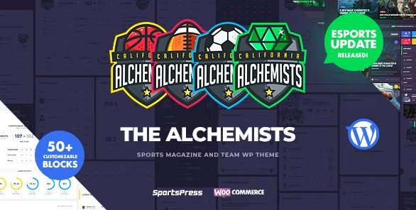 Alchemists – Sports, eSports & Gaming Club and News WordPress Theme