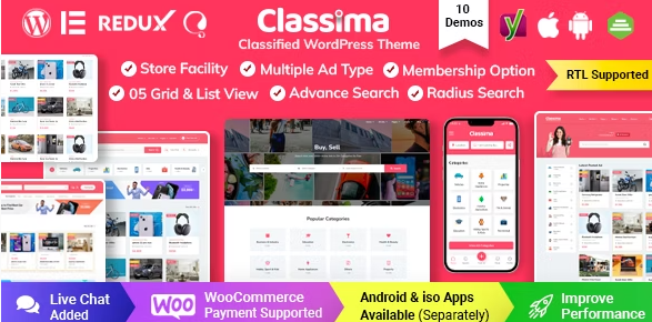 Classima – Classified Ads WordPress Theme