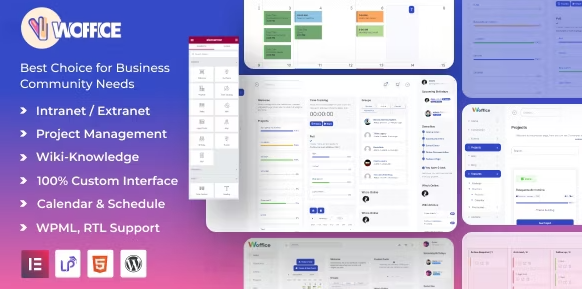 Woffice – Intranet, Extranet & Project Management WordPress Theme