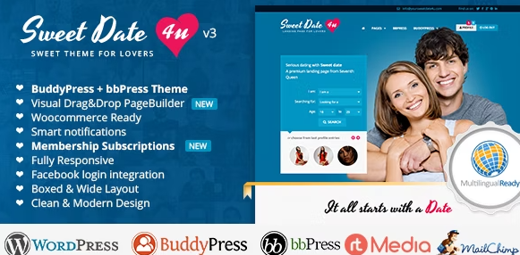 Sweet Date – More than a WordPress Dating Theme