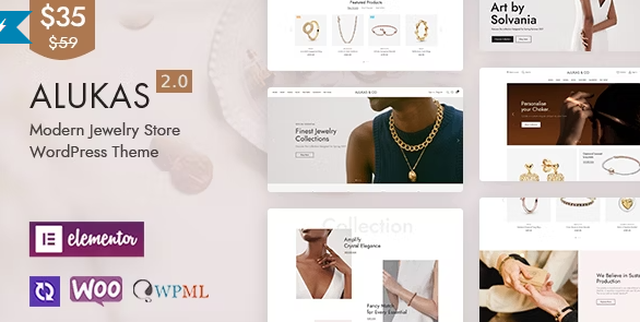 Alukas – Modern Jewelry Store WordPress Theme