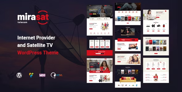 Mirasat 1.1.1 – Internet Provider and Satellite TV WordPress Theme