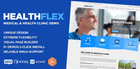 HEALTHFLEX – Doctor Medical Clinic & Health WordPress Theme