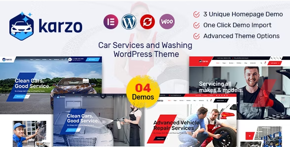 Karzo – Car Service & Washing WordPress Theme