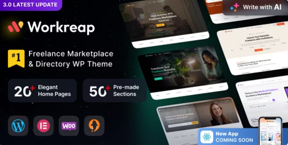 Workreap – Freelance Marketplace WordPress Theme