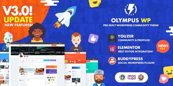 Olympus – Social Networking WordPress Theme