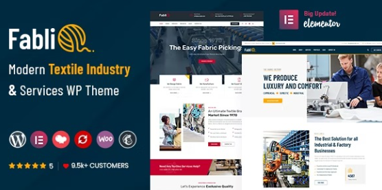 Fablio – Textile Industry WordPress Theme + RTL