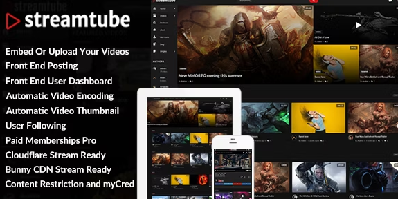 StreamTube – Video Streaming WordPress Theme