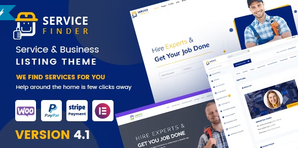 Service Finder – Provider and Business Listing WordPress Theme