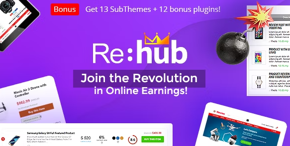 REHub – Price Comparison, Multi Vendor Marketplace WordPress Theme