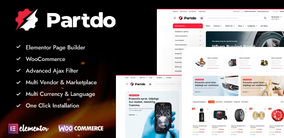 Partdo – Auto Parts and Tools Shop WooCommerce Theme